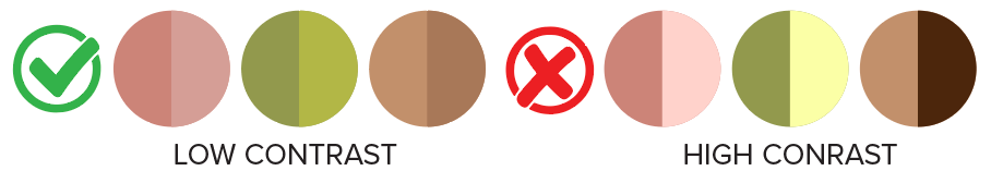Soft Autumn Low Contrast Color Combinations